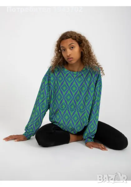 Спортна дамска блуза в зелен цвят 8188.50, снимка 1