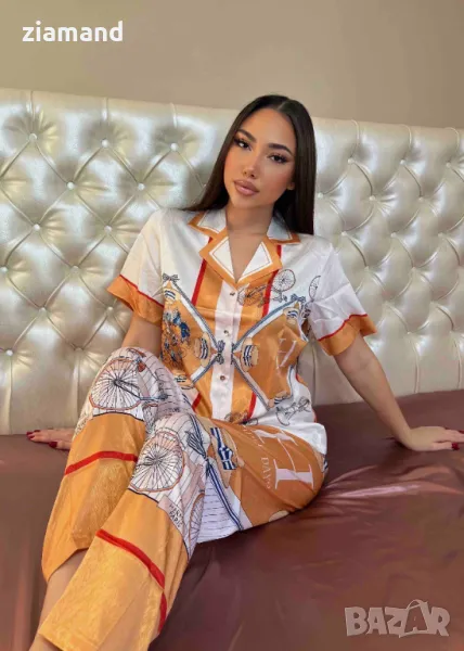 Комплект луксозна пижама сатен, снимка 1