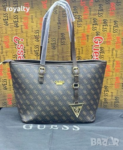 Guess Елегантна Кожена Дамска Чанта / Различни Цветове , снимка 1