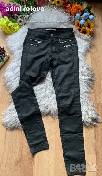 Тъмно зелен промазан панталон Онли, снимка 1