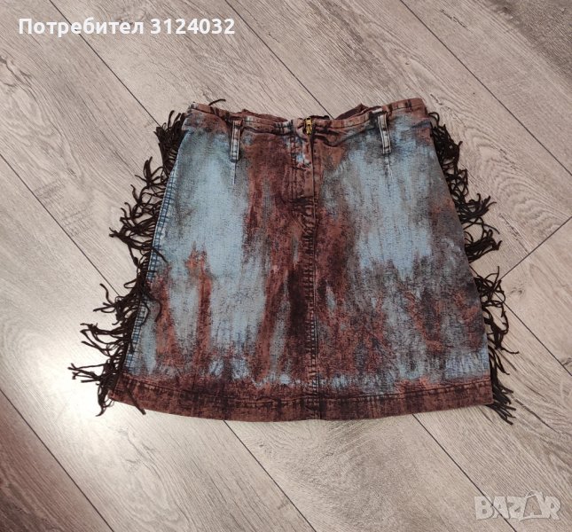 Продавам дънкова пола с ресни, снимка 1