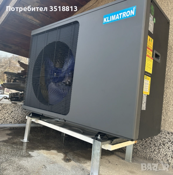 8,12, 16, 22, 50 Кв. Високотемпературнa +75° Инверторнa Термопомпa KLIMATRON R290 Монтаж, снимка 1