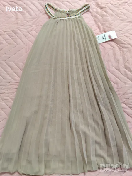 Дамски рокля бежов цвят, снимка 1