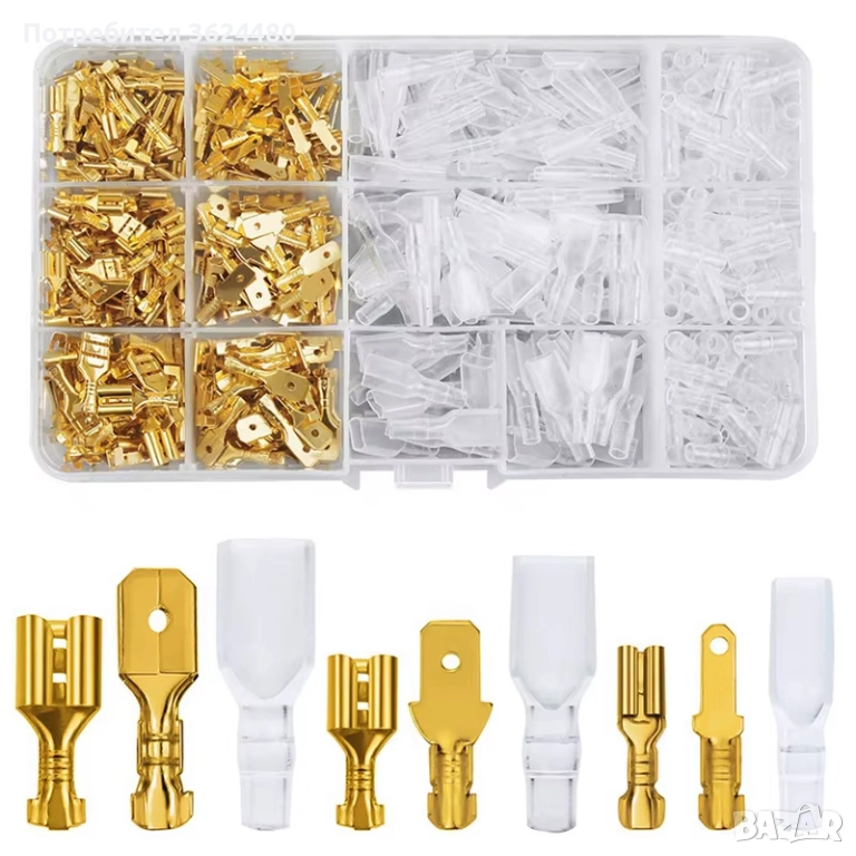 4397 Комплект клеми за кримпване с изолираща втулка 315 броя, снимка 1