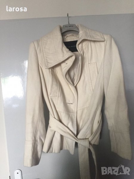 Бяло късо палто на Зара+ подарък блуза, снимка 1