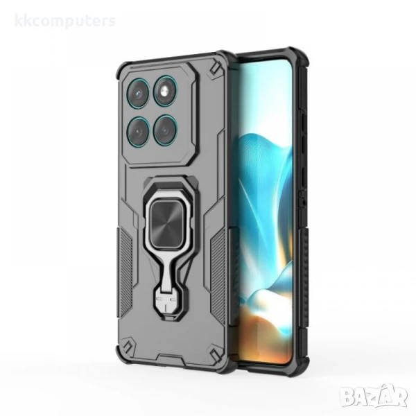 Motorola Edge 60 5G / 60 Fusion 5G Удароустойчив WANLONFENG PC TPU Back Cover/ Ring Holder with Temp, снимка 1