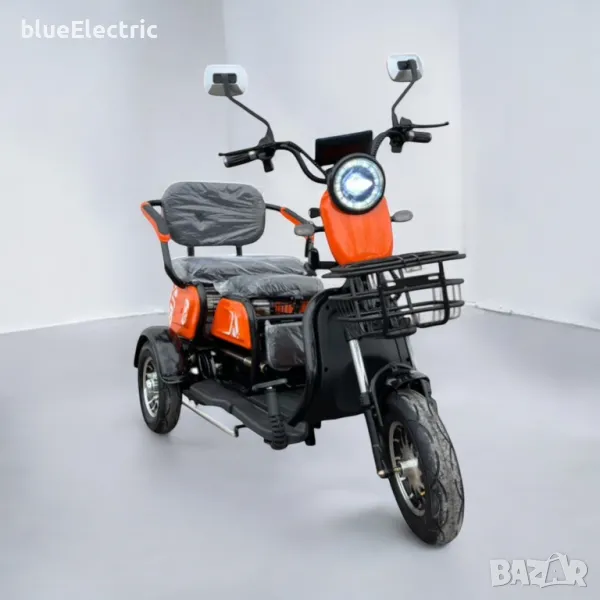 Електрическа триместна триколка blueElectric C1 1800W | 48V | 24Ah | ORANGE, снимка 1