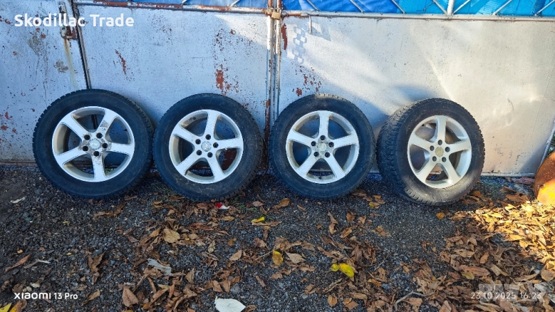 Алуминиеви джанти 17" със зимни гуми с шипове., снимка 1
