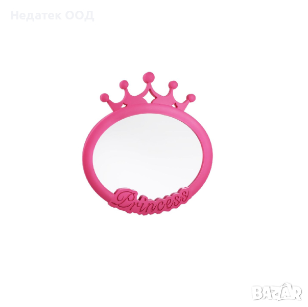 Стенно огледало, Принцеса, Розово, 25х25см, снимка 1