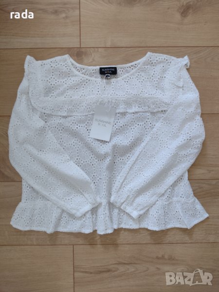 Бяла ажурна блуза , снимка 1