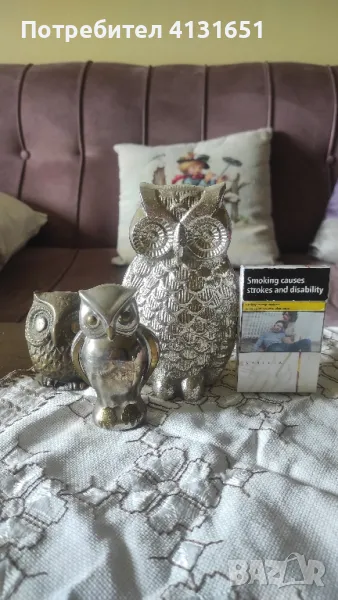 3 бр. Сови бронз, снимка 1