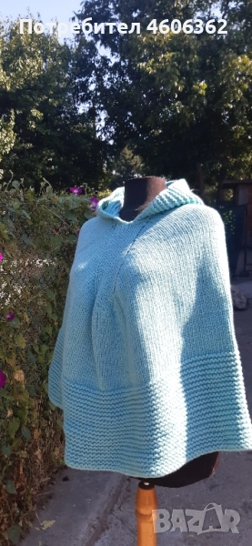 ръчно изплетено пончо , снимка 1