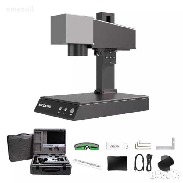 MR CARVE Fiber Laser +2бр. лещи до 150mm работна площ CNC файбър лазер лазерно гравиране, снимка 1