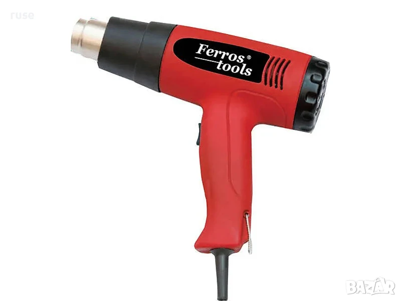 НОВИ! Пистолет за горещ въздух FERROS TOOLS 2000 W 300-600°C, снимка 1