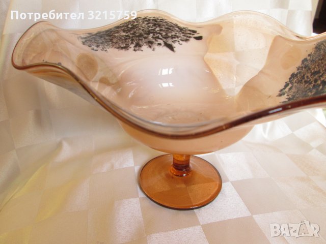 Кристална фруктиера,купа, ръчна изработка, снимка 3 - Вази - 35682029