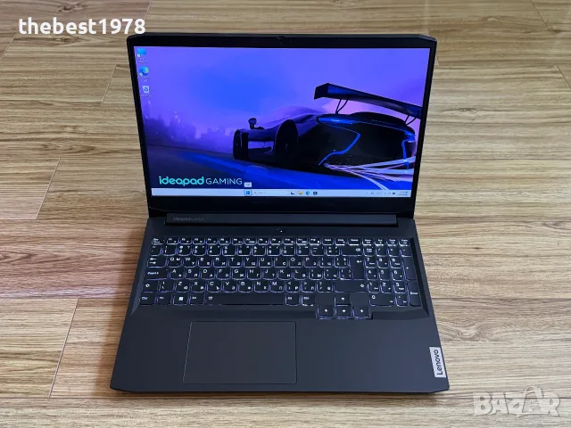 15.6 Lenovo Gaming`Ryzen 5600H/GTX 1650/16GB RAM/512GB SSD/Full HD IPS/Бат 8ч, снимка 2 - Лаптопи за игри - 56090763