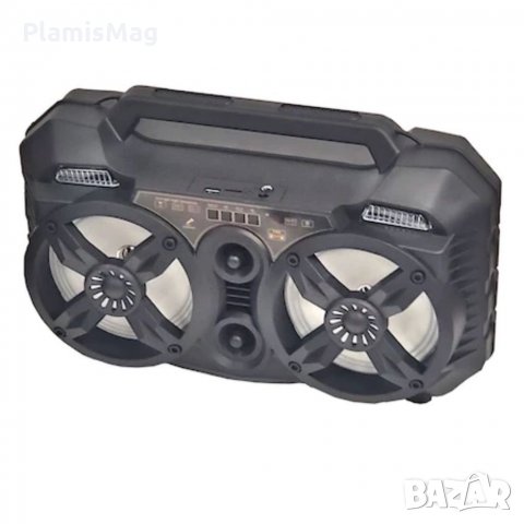 Караоке Тонколона 2 x 6.5 инча CH-6616, акумулаторна батерия, Жичен микрофон, Bluetooth, FM радио, снимка 3 - Тонколони - 34670959