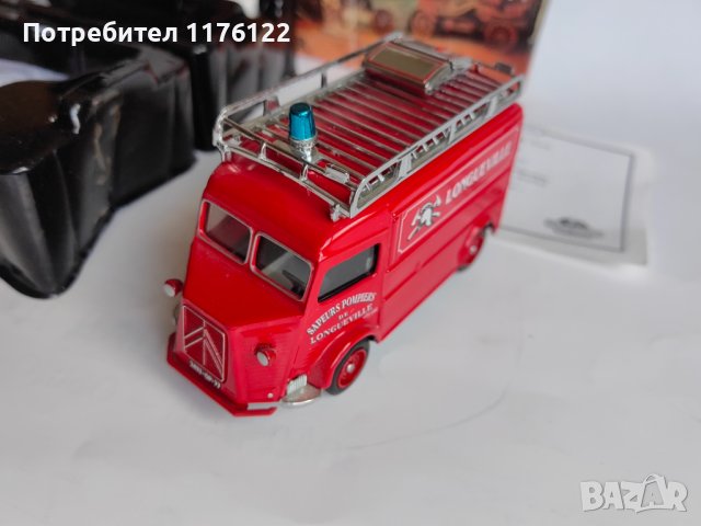 Matchbox Мачбокс MOY '47 Citroen Fire Van Ситроен Ван Пожарна Нов С Кутия , снимка 7 - Колекции - 41722068