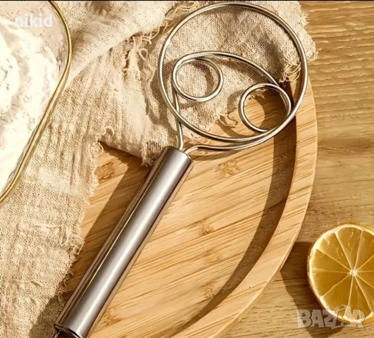 Ръчна Бъркалка за тесто метална, снимка 4 - Аксесоари за кухня - 52032045