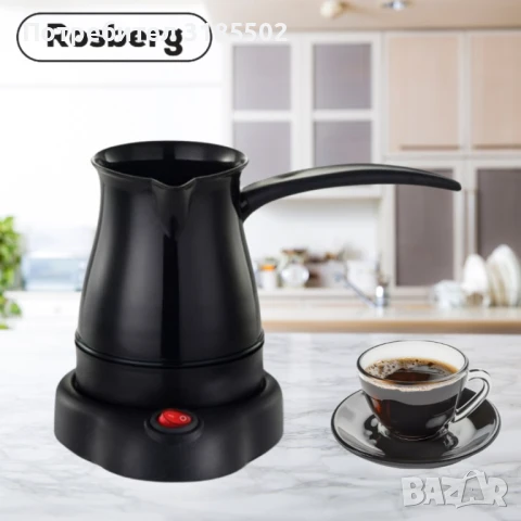 Джезве електрическо Rosberg, 600W, 500мл., Черен, 2 ГОДИНИ ГАРАНЦИЯ, снимка 3 - Кани - 51392966