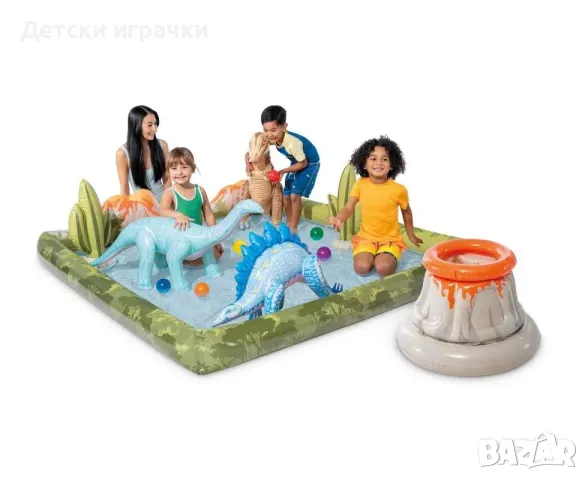 Надуваем център за игра Intex Jurassic, 201 х 201 см, динозаври, снимка 2 - Надуваеми играчки - 49925863