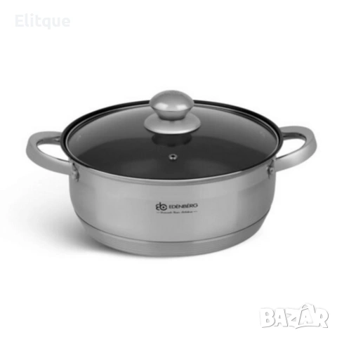 Комплект съдове за готвене EDENBERG EB-4010 - сет от 12 части с многослойно дъно, снимка 3 - Други - 53389291