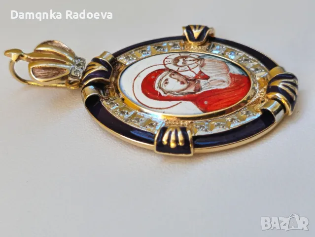 СССР златна висулка с Якутски Диаманти , снимка 9 - Колиета, медальони, синджири - 49628528