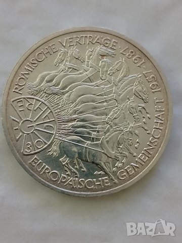 10 дойче марки 1987 сребро , снимка 1 - Нумизматика и бонистика - 38997074