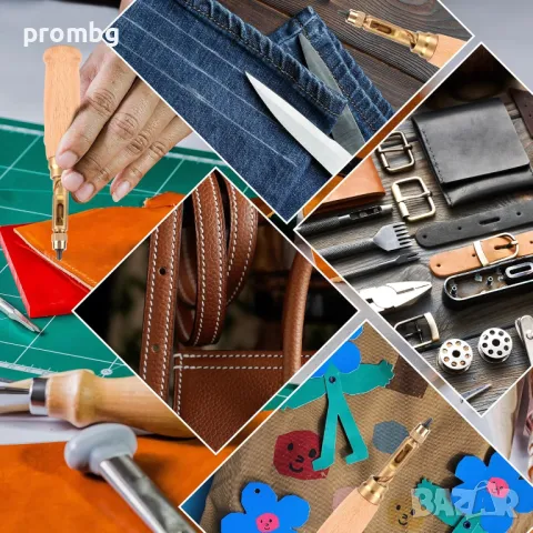 кожарска, сарашка ротационна замба с 6 накрайника, 1,5мм-4мм, снимка 5 - Други инструменти - 26480958