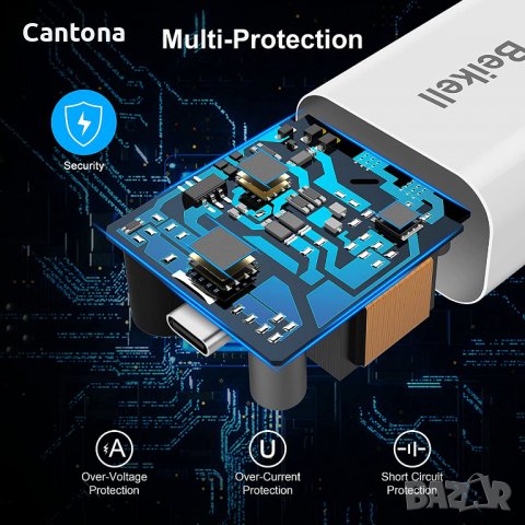 Beikell 20W PD 3.0 USB C бързо зарядно устройство , снимка 6 - Оригинални зарядни - 40052384