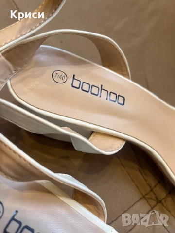 Бели сандали на BOOHOO , снимка 2 - Сандали - 51441710
