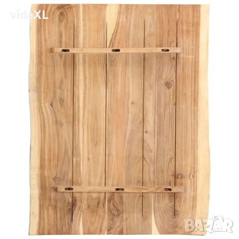 vidaXL Плот за маса, акациево дърво масив, 80x(50-60)x3,8 cм（SKU: 286330）, снимка 2 - Градински мебели, декорация  - 56063305