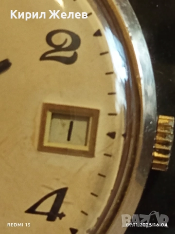 Стар механичен часовник мъжки SECONDA USSR работи с позлата перфектно състояние 40114, снимка 7 - Антикварни и старинни предмети - 52352112