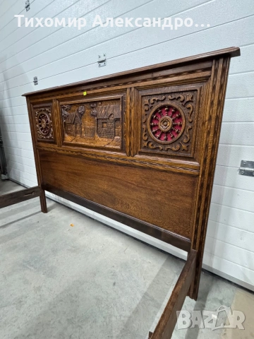 Спалня и едно нощтно шкафче от дъбов масив, снимка 9 - Спални и легла - 53730731