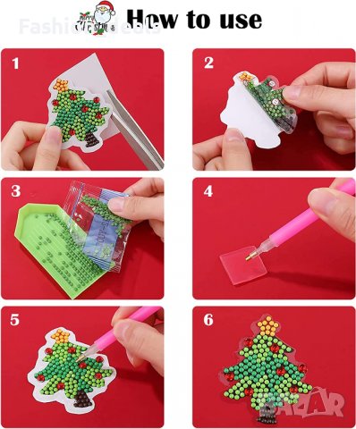 Нов комплект коледен 5D диамантен гоблен Декорация Арт Релакс, снимка 3 - Други - 39350518