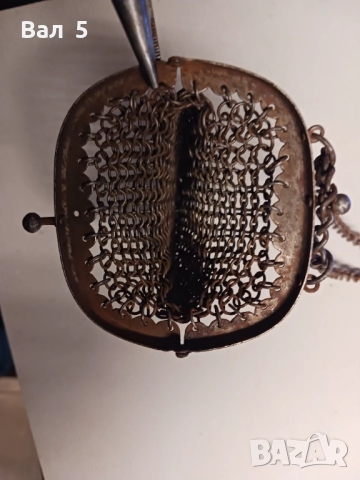 Старинно метално портмоне , чантичка - метална плетка, снимка 5 - Антикварни и старинни предмети - 52169777