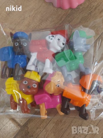 6 фигурки Пес Патрул Paw Pes Patrol кучета пластмасови играчки и украса за торта, снимка 4 - Фигурки - 34178535