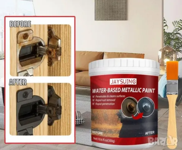 Боя почистваща повърхности и отстраняваща ръжда + четка, снимка 4 - Други инструменти - 48462425