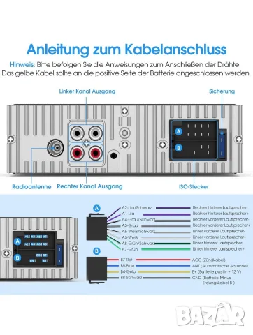 Автомобилно радио с Bluetooth, USB, Type-C и MP3 плейър (модел R2420), снимка 4 - Аксесоари и консумативи - 55950848