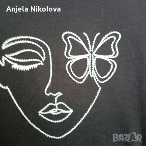 Тишърт с кристални камъчета, снимка 2 - Тениски - 41476218