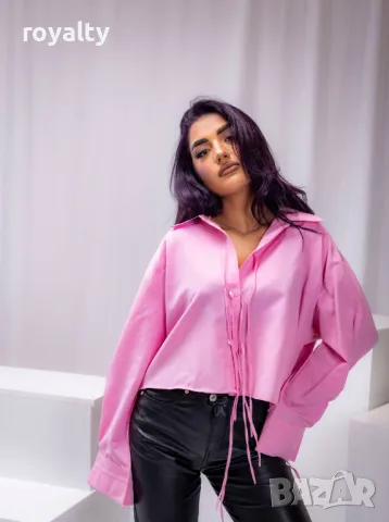 Розова дамска риза , снимка 2 - Ризи - 50375176