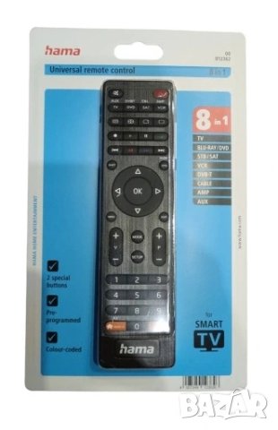 Универсално дистанционно управление Hama 8в1 , снимка 2 - Дистанционни - 41746516