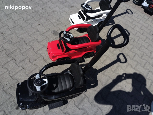 MERCEDES Кола за яздене с дръжка Mercedes-benz G350d, снимка 7 - Детски велосипеди, триколки и коли - 53849651