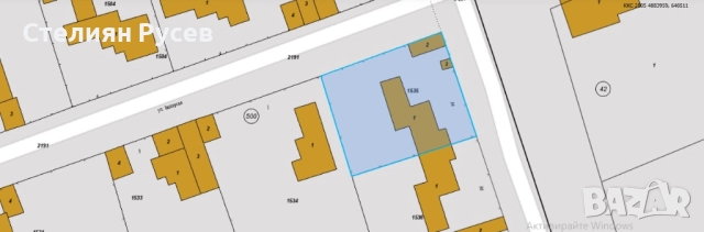 2 имота -232кв къща   / парцел 1440 кв двор  в с. Калипетрово, зад детската градина на ул. Зелен Син, снимка 4 - Парцели - 52887573
