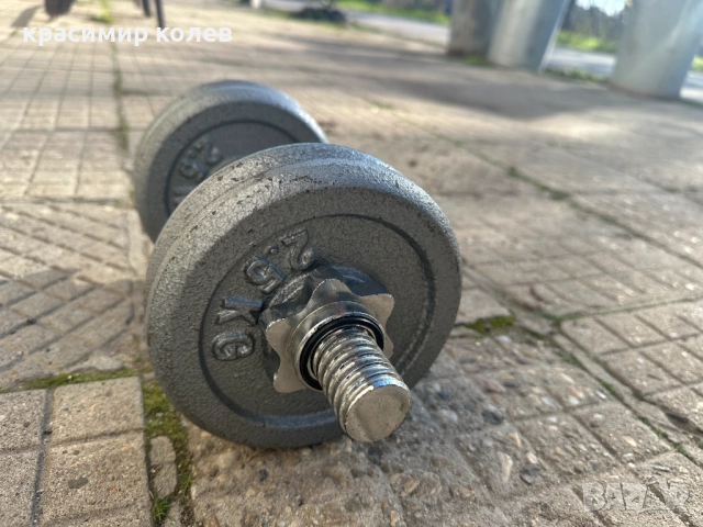 дъмбел и крив лост, снимка 2 - Фитнес уреди - 52772709