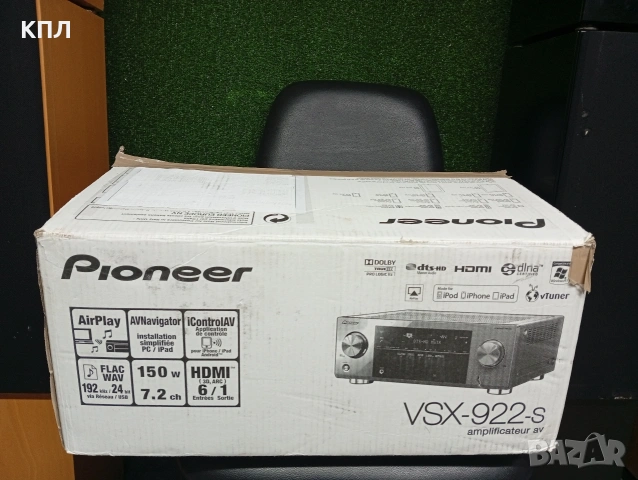 7.2 канален ресивър PIONEER VSX-922 Silver, снимка 8 - Ресийвъри, усилватели, смесителни пултове - 53098906