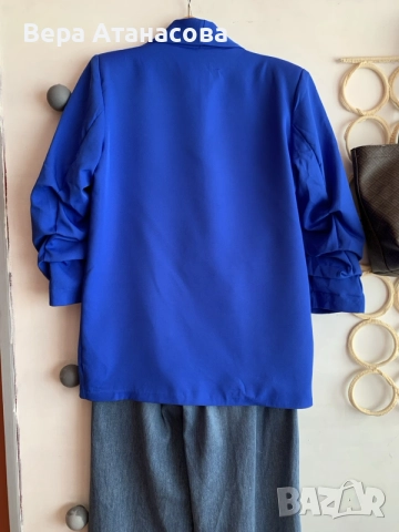 💙💙💙 Сако с набор на ръкавите🍒, снимка 2 - Сака - 56314441