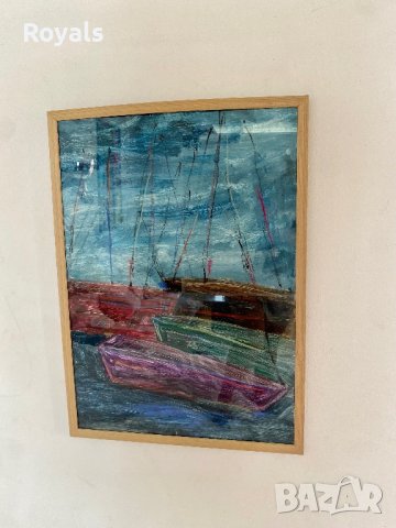 Авторска картина “Лодки”, снимка 2 - Картини - 40863351