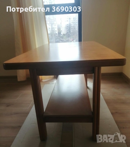 Разстегателна маса дължина 120+30/ ширина 60/ височина 57 см, масив, стабилна и тежка, 240 лв, снимка 7 - Маси - 52549495