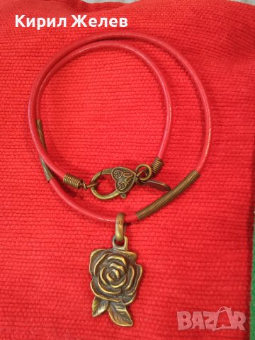 БРОНЗОВА РОЗА - BULGARIA МНОГО КРАСИВО МАРКОВО ФЛОРАЛНО АРТ КОЛИЕ МЕДАЛЬОН 34767, снимка 16 - Колиета, медальони, синджири - 39189517